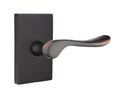 EMTEK Luzern Lever with Modern Rectangular Rosette