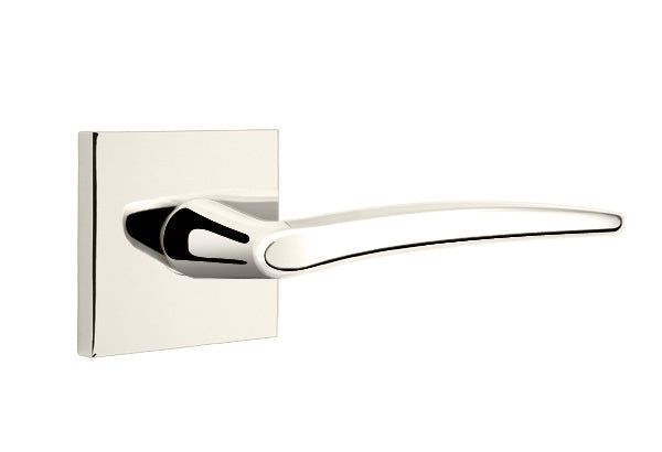 EMTEK Poseidon Lever with Square  Rosette