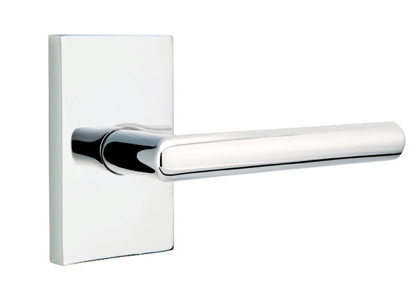EMTEK Stuttgart Lever with Modern Rectangular Rosette