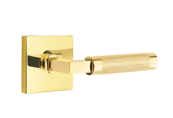 Emtek EMTEK SELECT, L-Square Knurled Lever, Square Rosette