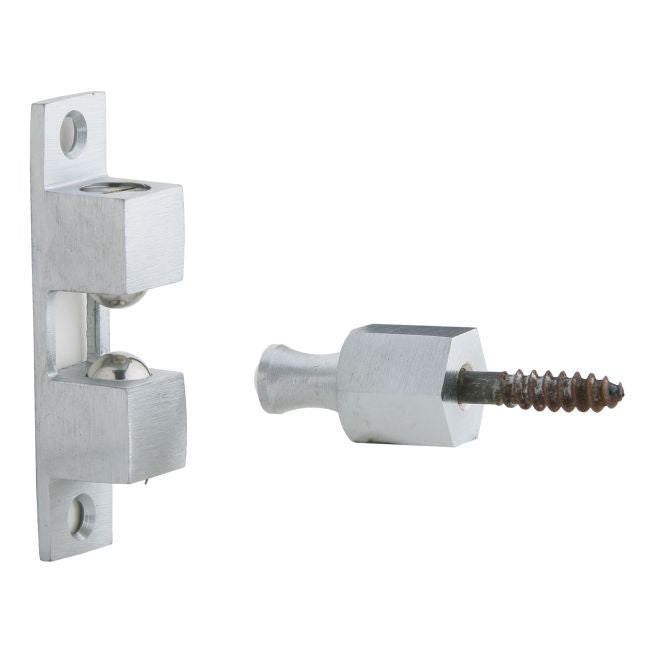 Ives CL2126D 4 Way Ball Catch Cabinet Latch Satin Chrome Finish - Satin Chrome - NA