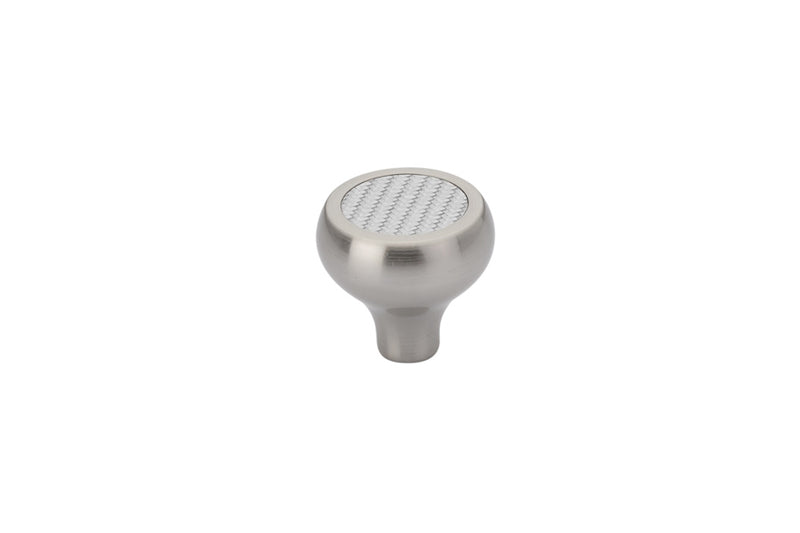 Emtek Carbon Fiber Silver Knob