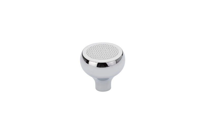 Emtek Carbon Fiber Silver Knob