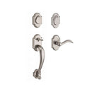 Baldwin Reserve DCADIXARCLRAR492 Double Cylinder Adirondack Handleset with Left Hand Arch Lever and Rustic Arch Rose with 6AL Latch and Dual Strike White Bronze Finish - Left Hand - NA