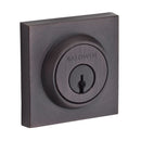 Baldwin Reserve DCCSD112 Double Cylinder Contemporary Square Deadbolt with 6AL Latch and Dual Strike Venetian Bronze Finish - Venetian Bronze - NA