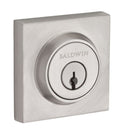 Baldwin Reserve DCCSD150 Double Cylinder Contemporary Square Deadbolt with 6AL Latch and Dual Strike Satin Nickel Finish - Satin Nickel - NA