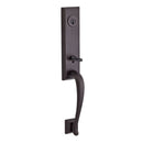 Baldwin Reserve DCDELXELLTAR112 Double Cylinder Del Mar Handleset with Ellipse Knob Traditional Arch Rose with 6AL Latch and Dual Strike Venetian Bronze Finish - NA - NA