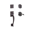 Baldwin Reserve DCNAPXCURRTAR112 Double Cylinder Napa Handleset with Right Hand Curve Lever and Traditional Arch Rose with 6AL Latch and Dual Strike Venetian Bronze Finish - Right Hand - NA