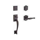 Baldwin Reserve DCNAPXDECLTAR112 Double Cylinder Napa Handleset with Left Hand Decorative Lever and Traditional Arch Rose with 6AL Latch and Dual Strike Venetian Bronze Finish - Left Hand - NA