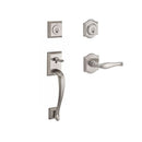 Baldwin Reserve DCNAPXDECLTAR150 Double Cylinder Napa Handleset with Left Hand Decorative Lever and Traditional Arch Rose with 6AL Latch and Dual Strike Satin Nickel Finish - Left Hand - NA
