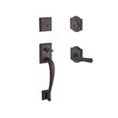 Baldwin Reserve DCNAPXFEDRTAR112 Double Cylinder Napa Handleset with Right Hand Federal Lever and Traditional Arch Rose with 6AL Latch and Dual Strike Venetian Bronze Finish - Right Hand - NA