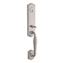 Baldwin Reserve DCNEWXFEDLTRR150 Double Cylinder New Hampshire Handleset with Left Hand Federal Lever and Traditional Round Rose with 6AL Latch and Dual Strike Satin Nickel Finish - Left Hand - NA