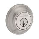 Baldwin Reserve DCTRD150 Double Cylinder Traditional Round Deadbolt with 6AL Latch and Dual Strike Satin Nickel Finish - Satin Nickel - NA