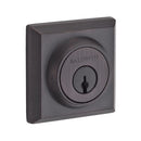 Baldwin Reserve DCTSD112 Double Cylinder Traditional Square Deadbolt with 6AL Latch and Dual Strike Venetian Bronze Finish - Venetian Bronze - NA