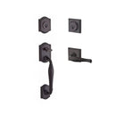Baldwin Reserve DCWESXDECLTSR112 Double Cylinder Westcliff Handleset with Left Hand Decorative Lever and Traditional Square Rose with 6AL Latch and Dual Strike Venetian Bronze Finish - Left Hand - NA