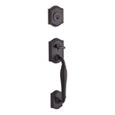 Baldwin Reserve DCWESXELLTRR112 Double Cylinder Westcliff Handleset with Ellipse Knob Traditional Round Rose with 6AL Latch and Dual Strike Venetian Bronze Finish - NA - NA
