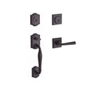 Baldwin Reserve DCWESXFEDRTSR112 Double Cylinder Westcliff Handleset with Right Hand Federal Lever and Traditional Square Rose with 6AL Latch and Dual Strike Venetian Bronze Finish - Right Hand - NA