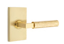 Emtek Select, L-Square Hammered Lever, Modern Rectangular Rosette