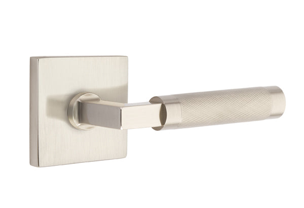 Emtek EMTEK SELECT, L-Square Knurled Lever, Square Rosette
