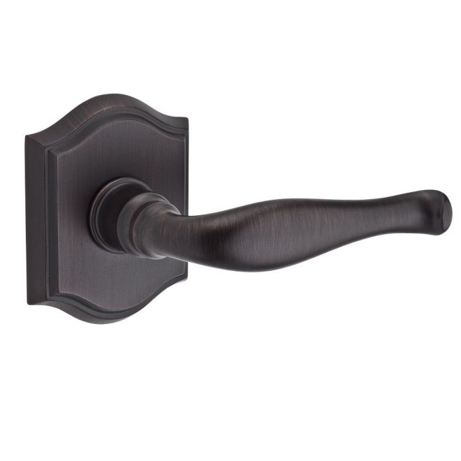 Baldwin Reserve ENDECRTAR112 Entry Right Hand Decorative Lever and Traditional Arch Rose with 6AL Latch and Dual Strike Venetian Bronze Finish - Right Hand - Brass