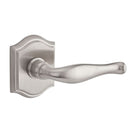 Baldwin Reserve ENDECRTAR150 Entry Right Hand Decorative Lever and Traditional Arch Rose with 6AL Latch and Dual Strike Satin Nickel Finish - Right Hand - Brass