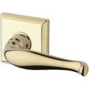 Baldwin Reserve ENDECTSR003 Entry Right Hand Decorative Lever and Traditional Square Rose with 6AL Latch and Dual Strike Lifetime Brass Finish - Right Hand - Brass