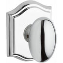 Baldwin Reserve ENELLTAR260 Entry Ellipse Knob and Traditional Arch Rose with 6AL Latch and Dual Strike Bright Chrome Finish - Bright Chrome - Brass