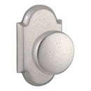 Baldwin Reserve ENRUSRAR492 Entry Rustic Knob and Rustic Arch Rose with 6AL Latch and Dual Strike White Bronze Finish - White Bronze - Brass