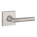 Baldwin Reserve ENTUBCSR150 Entry Tube Lever and Contemporary Square Rose with 6AL Latch and Dual Strike Satin Nickel Finish - NA - Brass