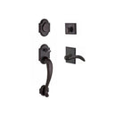 Baldwin Reserve FDADIXARCLRSR481 Full Dummy Adirondack Handleset Left Hand Arch Lever and Rustic Square Rose Dark Bronze Finish - Left Hand - NA
