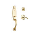 Baldwin Reserve FDCHEXCURLTAR003 Full Dummy Chesapeake Handleset Left Hand Curve Lever and Traditional Arch Rose Lifetime Brass Finish - Left Hand - NA