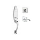 Baldwin Reserve FDCHEXCURLTSR260 Full Dummy Chesapeake Handleset Left Hand Curve Lever and Traditional Square Rose Bright Chrome Finish - Left Hand - NA