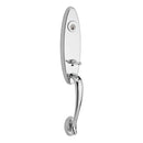 Baldwin Reserve FDCHEXROUTAR260 Full Dummy Chesapeake Handleset Round Knob and Traditional Arch Rose Bright Chrome Finish - NA - NA