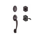 Baldwin Reserve FDCOLXCURLTAR112 Full Dummy Columbus Handleset Left Hand Curve Lever and Traditional Arch Rose Venetian Bronze Finish - Left Hand - NA