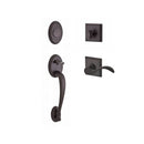 Baldwin Reserve FDCOLXCURLTSR112 Full Dummy Columbus Handleset Left Hand Curve Lever and Traditional Square Rose Venetian Bronze Finish - Left Hand - NA