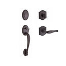 Baldwin Reserve FDCOLXDECLTAR112 Full Dummy Columbus Handleset Left Hand Decorative Lever and Traditional Arch Rose Venetian Bronze Finish - Left Hand - NA