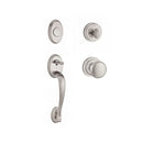 Baldwin Reserve FDCOLXROUTRR150 Full Dummy Columbus Handleset Round Knob and Traditional Round Rose Satin Nickel Finish - NA - NA