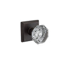 Baldwin Reserve FDCRYTSR112 Full Dummy Crystal Knob and Traditional Square Rose Venetian Bronze Finish - Venetian Bronze - Brass