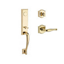 Baldwin Reserve FDDELXDECLTAR003 Full Dummy Del Mar Handleset Left Hand Decorative Lever and Traditional Arch Rose Lifetime Brass Finish - Left Hand - NA