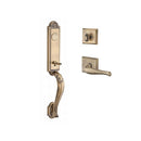 Baldwin Reserve FDELIXDECRTSR049 Full Dummy Elizabeth Handleset Right Hand Decorative Lever and Traditional Square Rose Matte Brass and Black Finish - Right Hand - NA