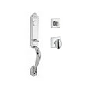Baldwin Reserve FDELIXELLTSR260 Full Dummy Elizabeth Handleset Ellipse Knob and Traditional Square Rose Bright Chrome Finish - NA - NA