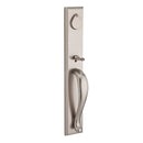 Baldwin Reserve FDLONXARCLRSR492 Full Dummy Longview Handleset Left Hand Arch Lever and Rustic Square Rose White Bronze Finish - Left Hand - NA