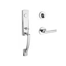 Baldwin Reserve FDMIAXTUBLCRR260 Full Dummy Miami Handleset Left Hand Tube Lever and Contemporary Round Rose Bright Chrome Finish - Left Hand - NA
