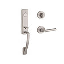 Baldwin Reserve FDMIAXTUBRCRR150 Full Dummy Miami Handleset Right Hand Tube Lever and Contemporary Round Rose Satin Nickel Finish - Right Hand - NA
