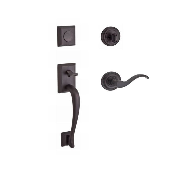 Baldwin Reserve FDNAPXCURLTRR112 Full Dummy Napa Handleset Left Hand Curve Lever and Traditional Round Rose Venetian Bronze Finish - Left Hand - NA