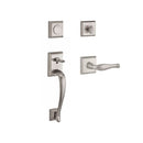 Baldwin Reserve FDNAPXDECRTSR150 Full Dummy Napa Handleset Right Hand Decorative Lever and Traditional Square Rose Satin Nickel Finish - Right Hand - NA