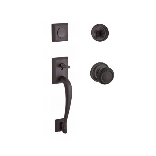 Baldwin Reserve FDNAPXTRATRR112 Full Dummy Napa Handleset Traditional Knob and Traditional Round Rose Venetian Bronze Finish - NA - NA