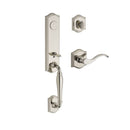 Baldwin Reserve FDNEWXCURLTAR141 Full Dummy New Hampshire Handleset Left Hand Curve Lever and Traditional Arch Rose Bright Nickel Finish - Left Hand - NA