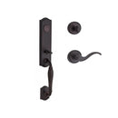 Baldwin Reserve FDNEWXCURRTRR112 Full Dummy New Hampshire Handleset Right Hand Curve Lever and Traditional Round Rose Venetian Bronze Finish - Right Hand - NA