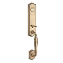 Baldwin Reserve FDNEWXDECLTRR049 Full Dummy New Hampshire Handleset Left Hand Decorative Lever and Traditional Round Rose Matte Brass and Black Finish - Left Hand - NA